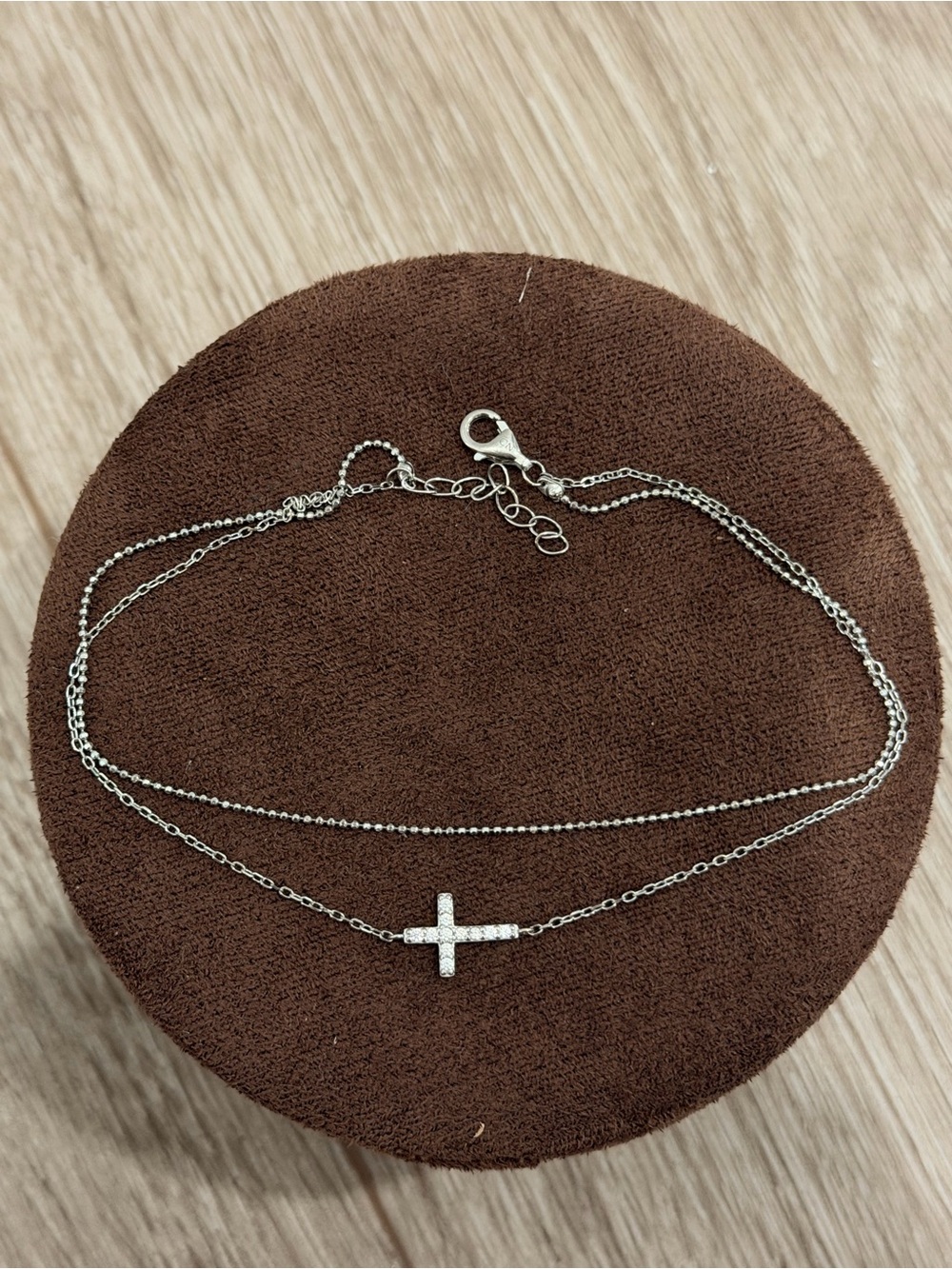 Sterling Silver Cross anklet